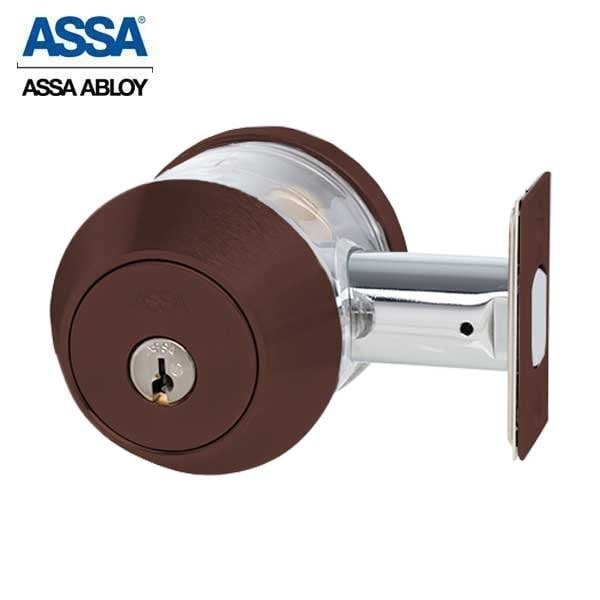 Assa Abloy 7000 Series Maximum+ Grade 1 Single Cylinder Deadbolt Dark Oxidized Bronze KD ASS-7900-624-3-F-COMP-KD-0A7